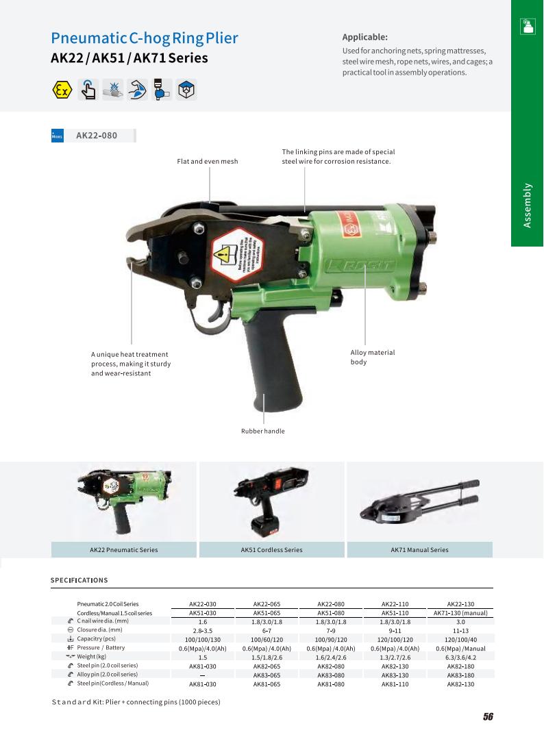 ROSIT Pneumatic&Electric&Manual C-Hog Ring Plier